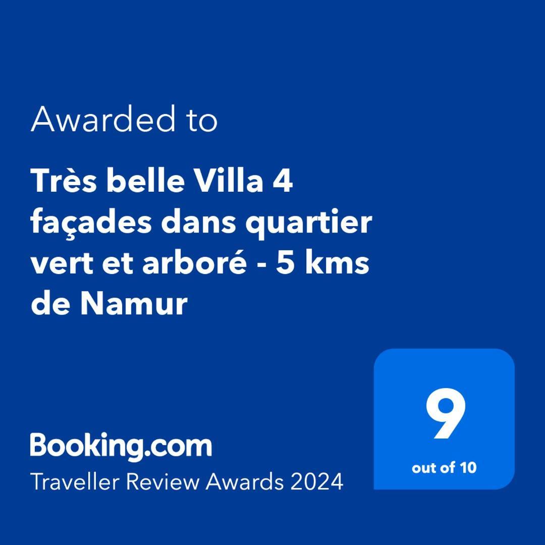 Tres Belle Villa 4 Facades Dans Quartier Vert Et Arbore - 5 Kms De Namur Exterior foto